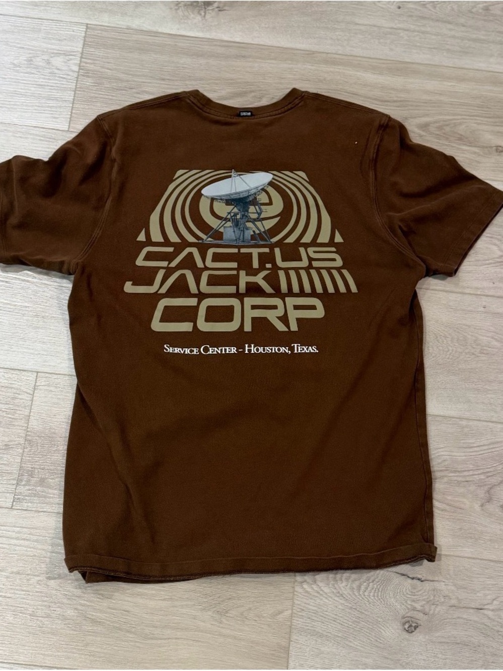 Cactus Jack by Travis Scott Brown Graphic Satellite Tee